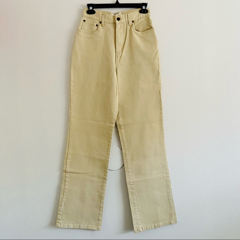 Chadwick’s vintage high waisted denim straight leg jeans | 6 | tan